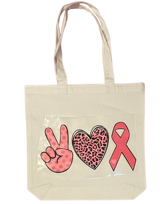 Peace + Love + Awareness - Tote